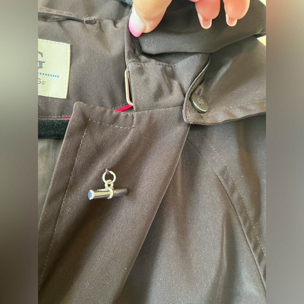 London Fog Trench Coat Women M Brown Removable Hood Lightweight‎ Classic Neutral - Picture 8 of 13